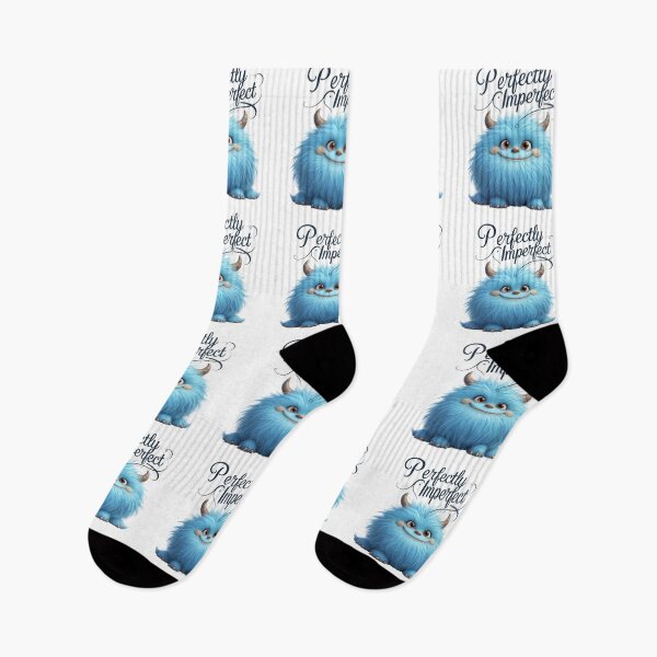 Item preview,  perfectly imperfect, cute blue monster,quotes designed and sold by nicnacc.