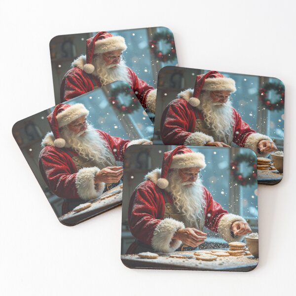Item preview, Santa Claus baking cookies - In the Christmas bakery. Cozy Christmas time illustration. designed and sold by Connys Colorful World.