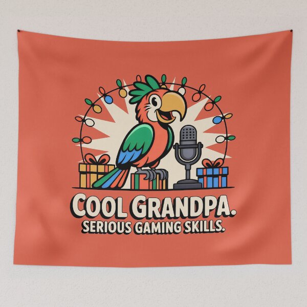 Item preview, Christmas Console Champion with Feathered Commentary Flair designed and sold by SplashTastic.