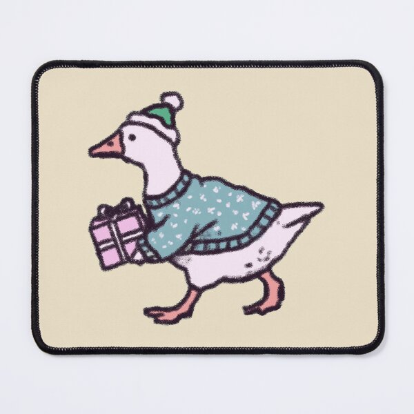 Item preview, Christmas Gift Goose in a Cozy Sweater and Hat designed and sold by Magnificent Lizard.