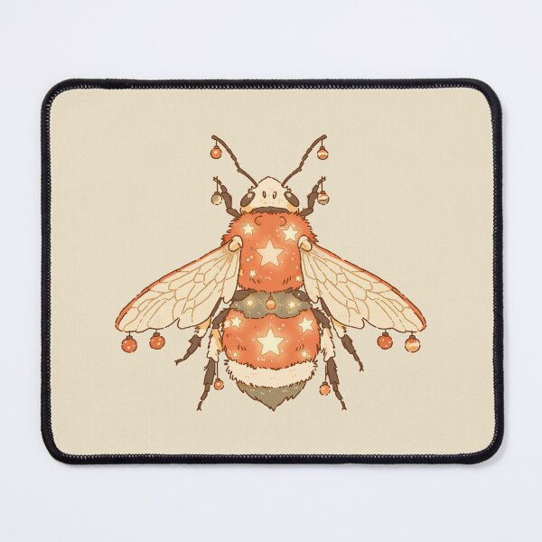 Item preview, Christmas Bee with Star Ornaments designed and sold by Magnificent Lizard.