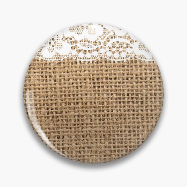 Item preview, Rustic Farmhouse Western Country Beige Burlap White Lace designed and sold by LEILA ART SPACE.