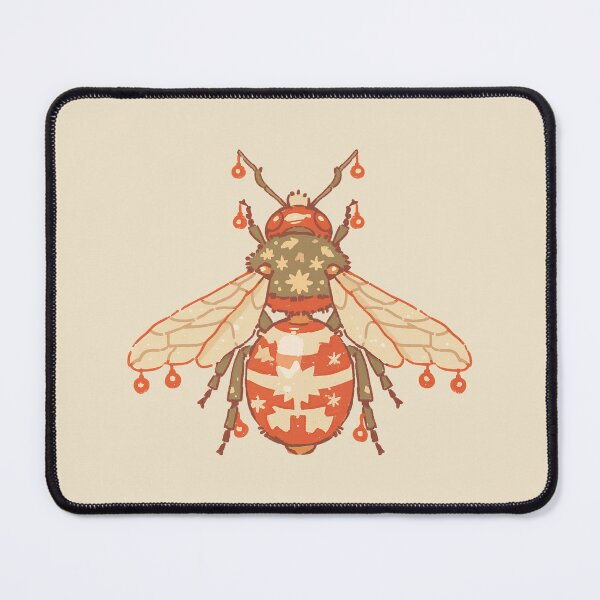 Item preview, Christmas Bee, whimsical holiday ornament illustration designed and sold by Magnificent Lizard.