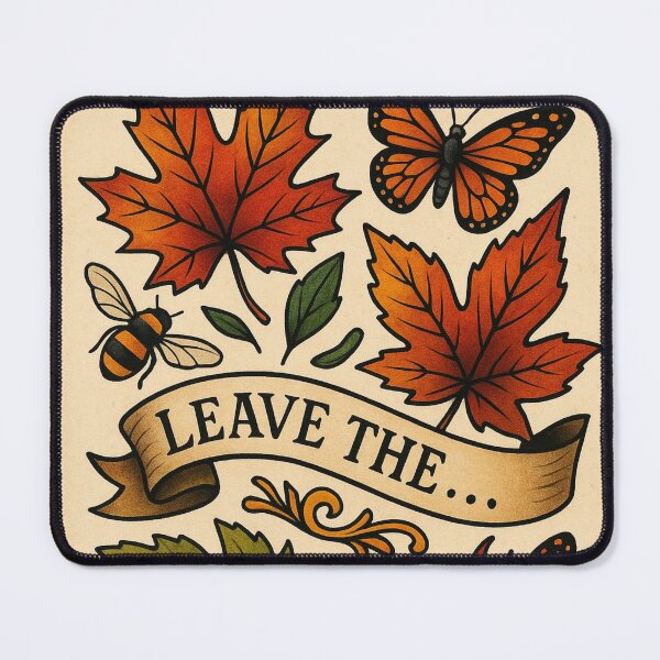 Item preview, Native Pollinator Leave the Leaves Native Plants Retro Poster Pollinator Vintage Wildflowers designed and sold by Wild Blood Designs.