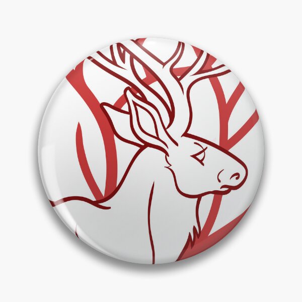Item preview, Stag Pattern - Cherry Red designed and sold by RinaRozsas.