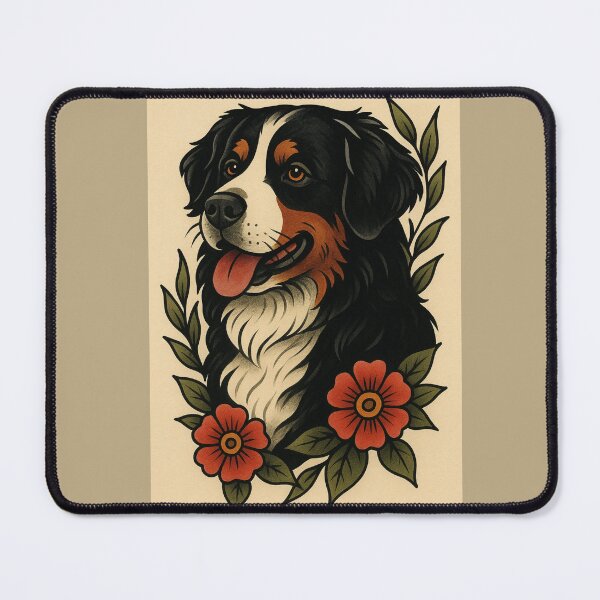 Item preview, Tattoo Dog Retro Tatted Bernese Mountain Dog Vintage designed and sold by Wild Blood Designs.