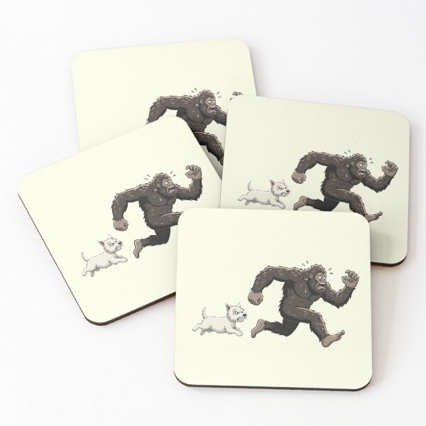 Item preview, Funny West Highland White Terrier Westie Bigfoot Chasing Boys Girls Kids designed and sold by FurryHavenPH.
