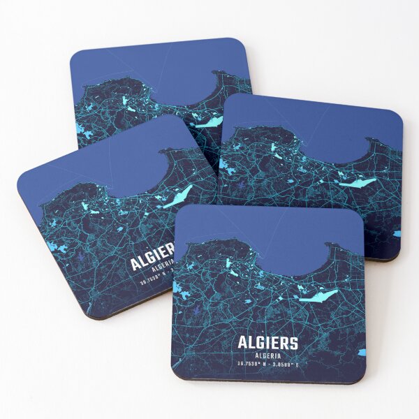 Item preview, Algiers Midnight City Map designed and sold by HomeLivingCo.