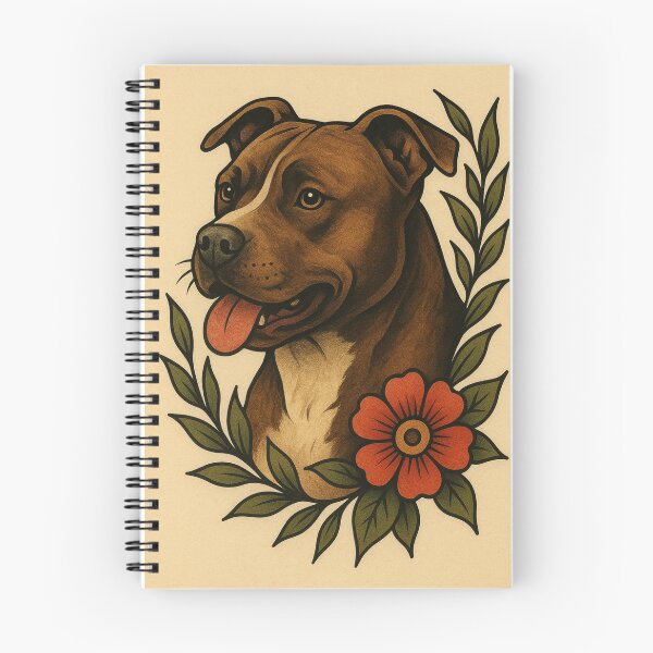 Item preview, Tattoo Dog Retro Tatted Pitbull Dog Vintage  designed and sold by Wild Blood Designs.
