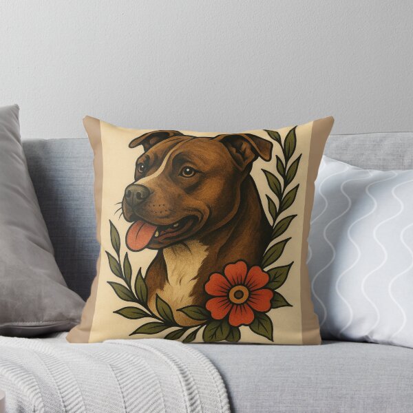 Item preview, Tattoo Dog Retro Tatted Pitbull Dog Vintage  designed and sold by Wild Blood Designs.