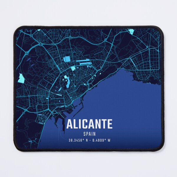 Item preview, Alicante Midnight City Map designed and sold by HomeLivingCo.