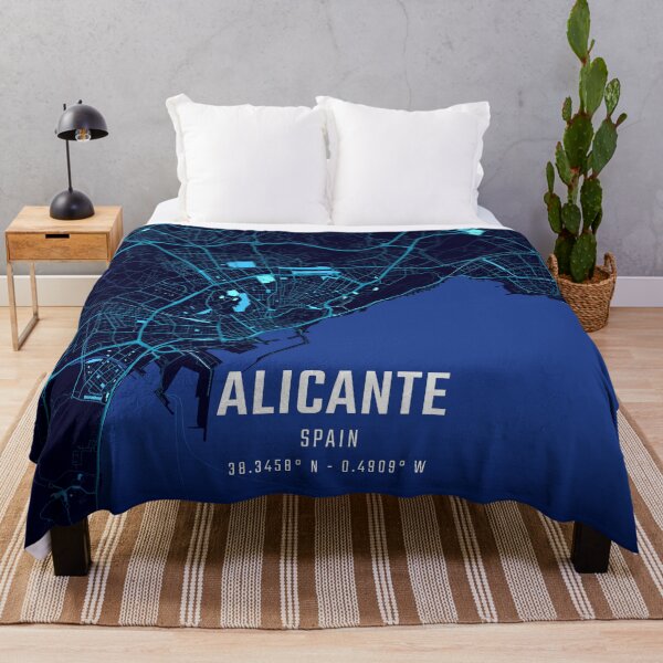 Item preview, Alicante Midnight City Map designed and sold by HomeLivingCo.