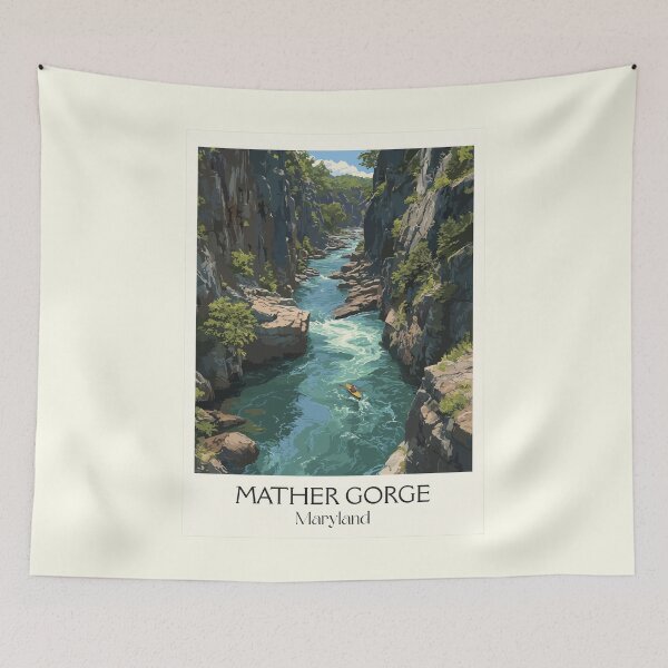 Item preview, Mather Gorge Maryland | Potomac River Canyon Poster designed and sold by TuncGK.