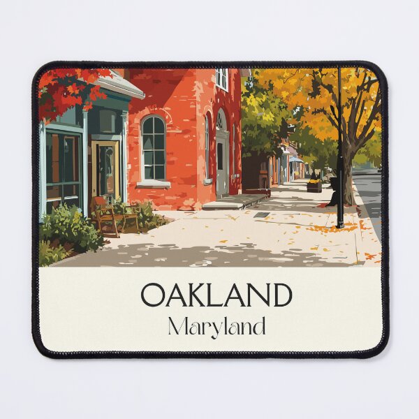 Item preview, Oakland Maryland | Autumn Schoolhouse Poster designed and sold by TuncGK.