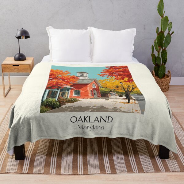 Item preview, Oakland Maryland | Autumn Schoolhouse Poster designed and sold by TuncGK.