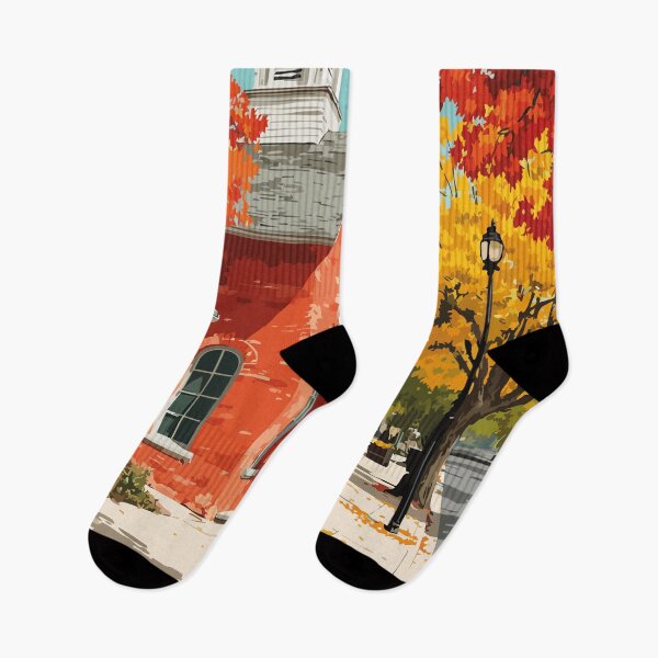 Item preview, Oakland Maryland | Autumn Schoolhouse Poster designed and sold by TuncGK.