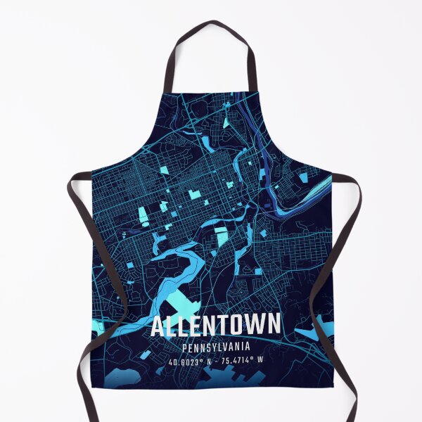 Item preview, Allentown Midnight City Map designed and sold by HomeLivingCo.