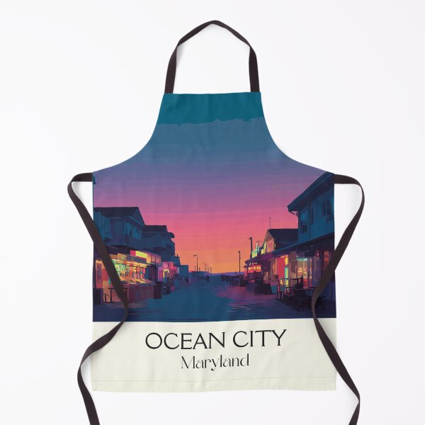 Item preview, Ocean City Maryland | Coastal Highway Night Poster designed and sold by TuncGK.