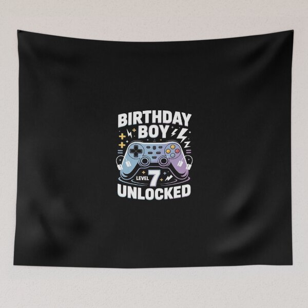 Item preview, Level 7 Unlocked Video Game 7th Birthday Gamer Boys  designed and sold by Belkisallen.
