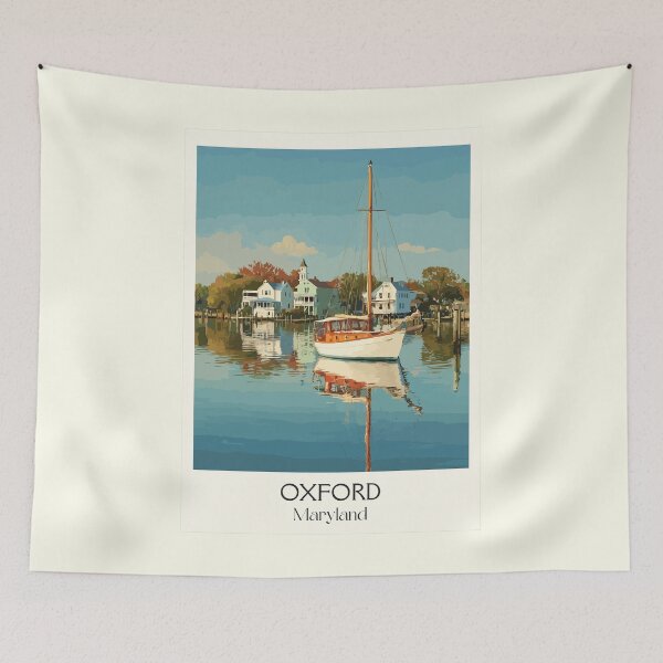 Item preview, Oxford Maryland Historic Port | Sailboat Reflection Poster designed and sold by TuncGK.