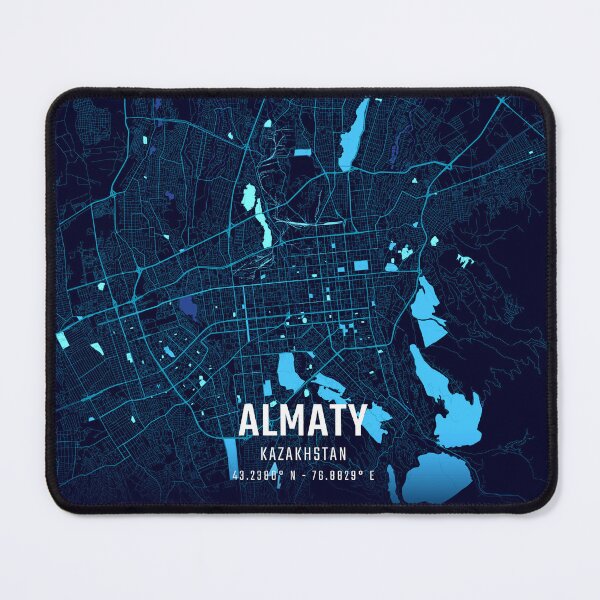 Item preview, Almaty Midnight City Map designed and sold by HomeLivingCo.