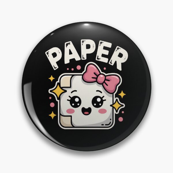 Item preview, Cute Kawaii Paper With Bow Rock Paper designed and sold by MooonTees.