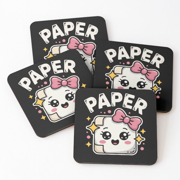 Item preview, Cute Kawaii Paper With Bow Rock Paper designed and sold by MooonTees.