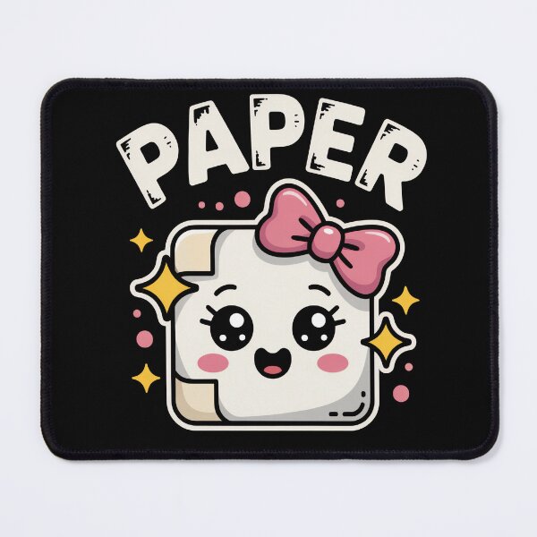 Item preview, Cute Kawaii Paper With Bow Rock Paper designed and sold by MooonTees.