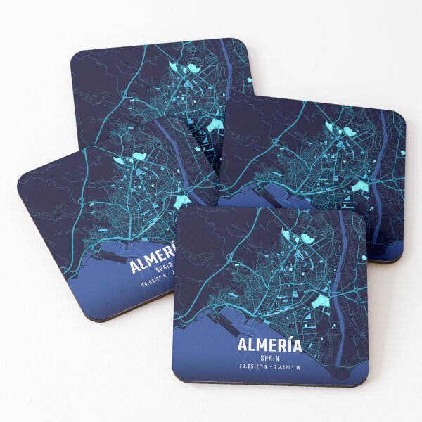 Item preview, Almería Midnight City Map designed and sold by HomeLivingCo.