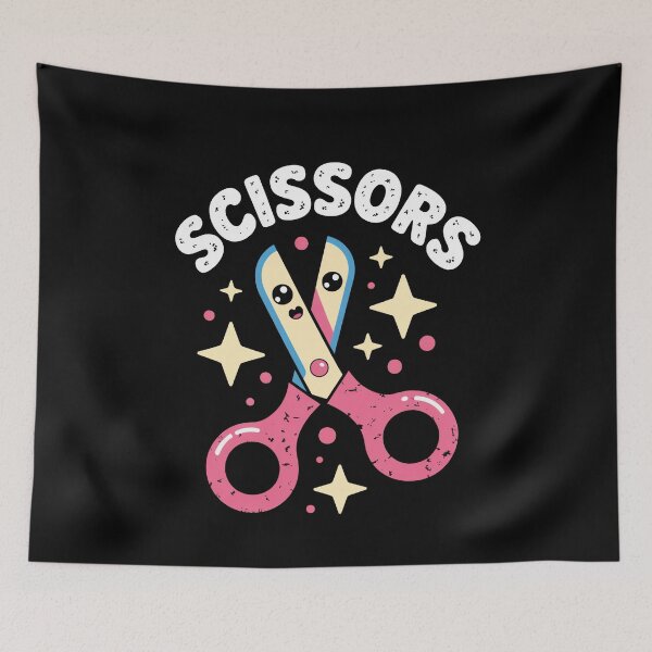 Item preview, Cute Kawaii Scissors Rock Paper Scissors designed and sold by MooonTees.
