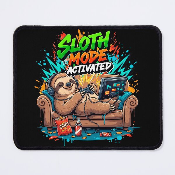 Item preview, Sloth Mode Activated Gaming Cartoon designed and sold by SholoStudio.