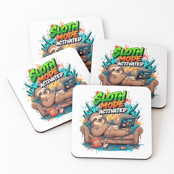 Item preview, Sloth Mode Activated Gaming Cartoon designed and sold by SholoStudio.