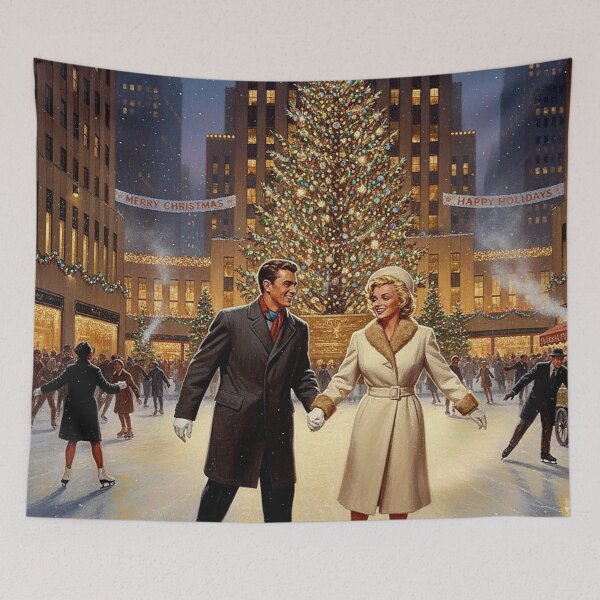 Item preview, Marilyn Monroe & James Dean's Winter Rendezvous: Ice Skating at Rockefeller Center | Hollywood Holidays designed and sold by Art's Diner.