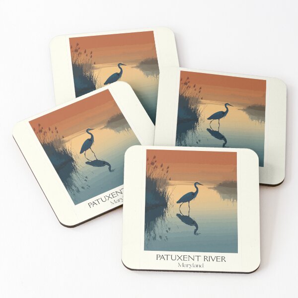 Item preview, Patuxent River Maryland | Blue Heron Silhouette Poster designed and sold by TuncGK.