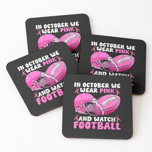 Item preview, In October We Wear Pink Football Breast Cancer Awareness designed and sold by teemaker24.