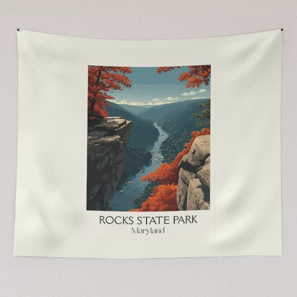 Item preview, Rocks State Park Maryland | King and Queen Seat Poster designed and sold by TuncGK.