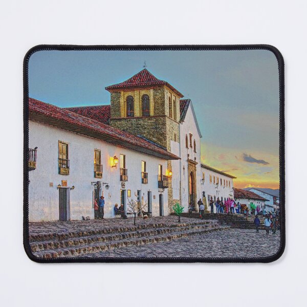 Item preview, South American village church at dusk designed and sold by ChimaHome.