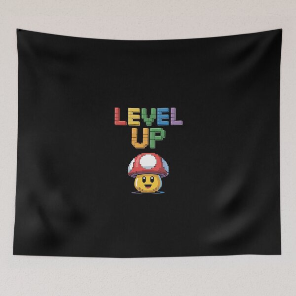 Item preview, LEVEL UP Block Lettering PowerUp Gamer  designed and sold by Belkisallen.