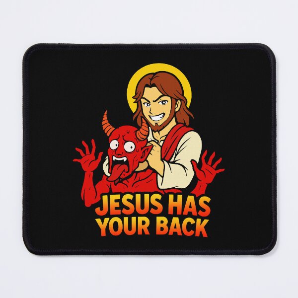 Item preview, Jesus Has Your Back meme Jesus Christ Bible Quote designed and sold by plushism.