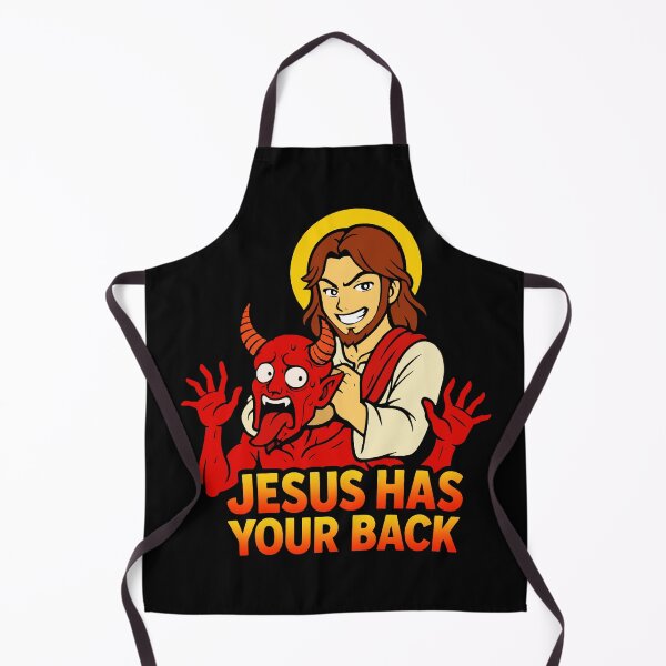 Item preview, Jesus Has Your Back meme Jesus Christ Bible Quote designed and sold by plushism.