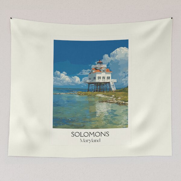 Item preview, Solomons Maryland | Screw-Pile Lighthouse Poster designed and sold by TuncGK.