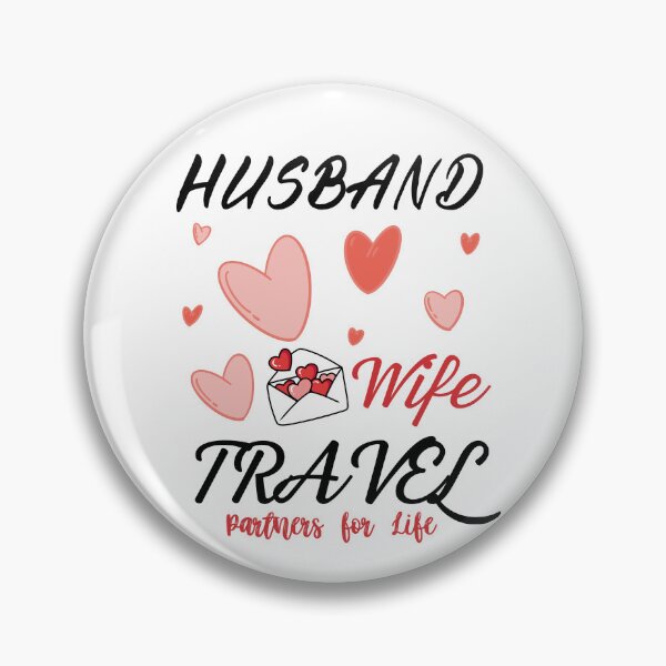 Item preview,  Husband and Wife Travel Partners for Life Couple Matching designed and sold by ZACK ART.