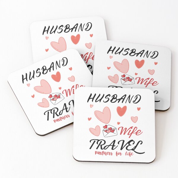Item preview,  Husband and Wife Travel Partners for Life Couple Matching designed and sold by ZACK ART.