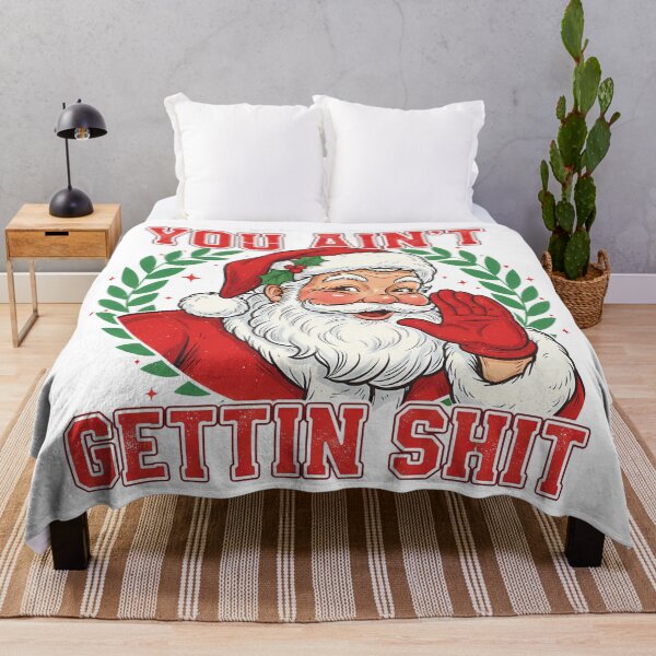 Item preview, You Ain’t Gettin Shit Funny Naughty Santa designed and sold by kjanedesigns.