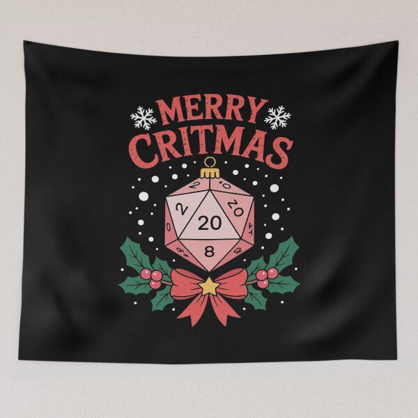 Item preview, Merry Critmas 20 Sided Dice RPG Christmas Holiday Board Game T  designed and sold by THagBlue.