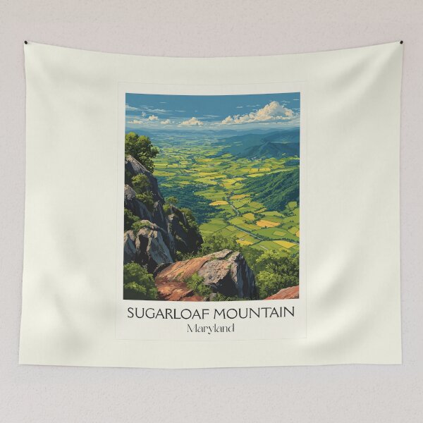 Item preview, Sugarloaf Mountain Maryland | Scenic Overlook Poster designed and sold by TuncGK.