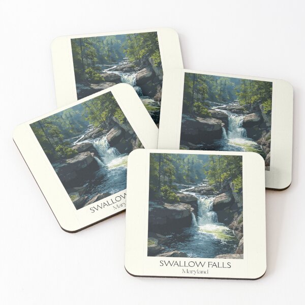 Item preview, Swallow Falls Maryland State Park | Forest Waterfall Poster designed and sold by TuncGK.