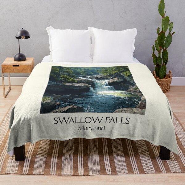 Item preview, Swallow Falls Maryland State Park | Forest Waterfall Poster designed and sold by TuncGK.