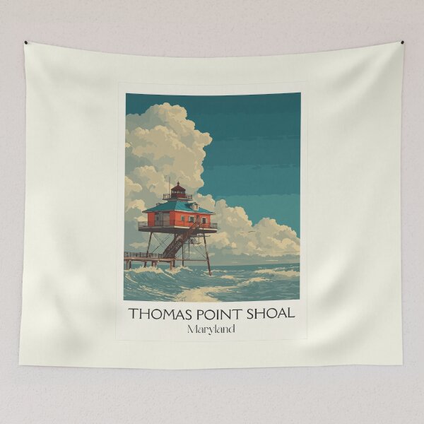 Item preview, Thomas Point Shoal Maryland | Chesapeake Lighthouse Poster designed and sold by TuncGK.