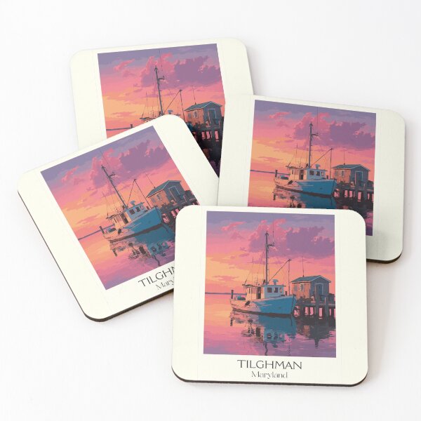 Item preview, Tilghman Island Maryland | Watermen's Village Sunset Poster designed and sold by TuncGK.